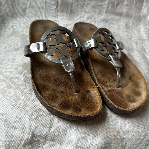 Tory Burch Silver and Brown Sandals - Picture 14 of 14